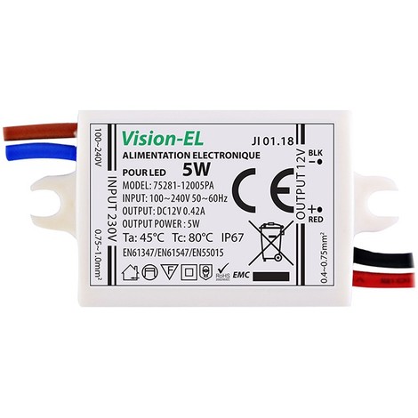 ALIMENTATION ELECTRONIQUE POUR LED 12V 5W