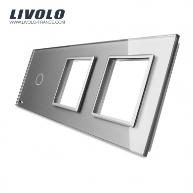 LIVOLO Plaque 5 prises noire