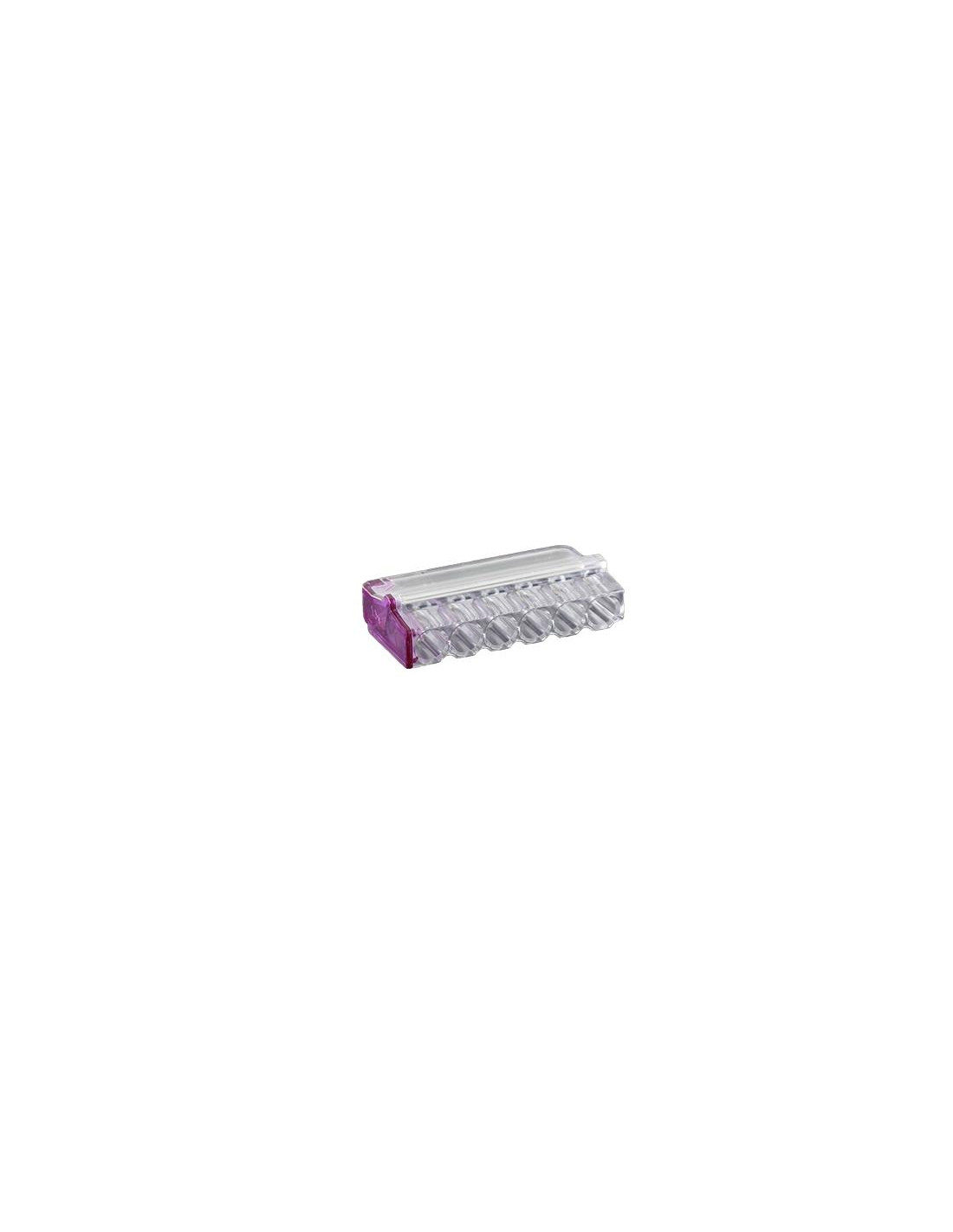 Boîte de 50 connecteurs mini connex 6 entrées violet/420160