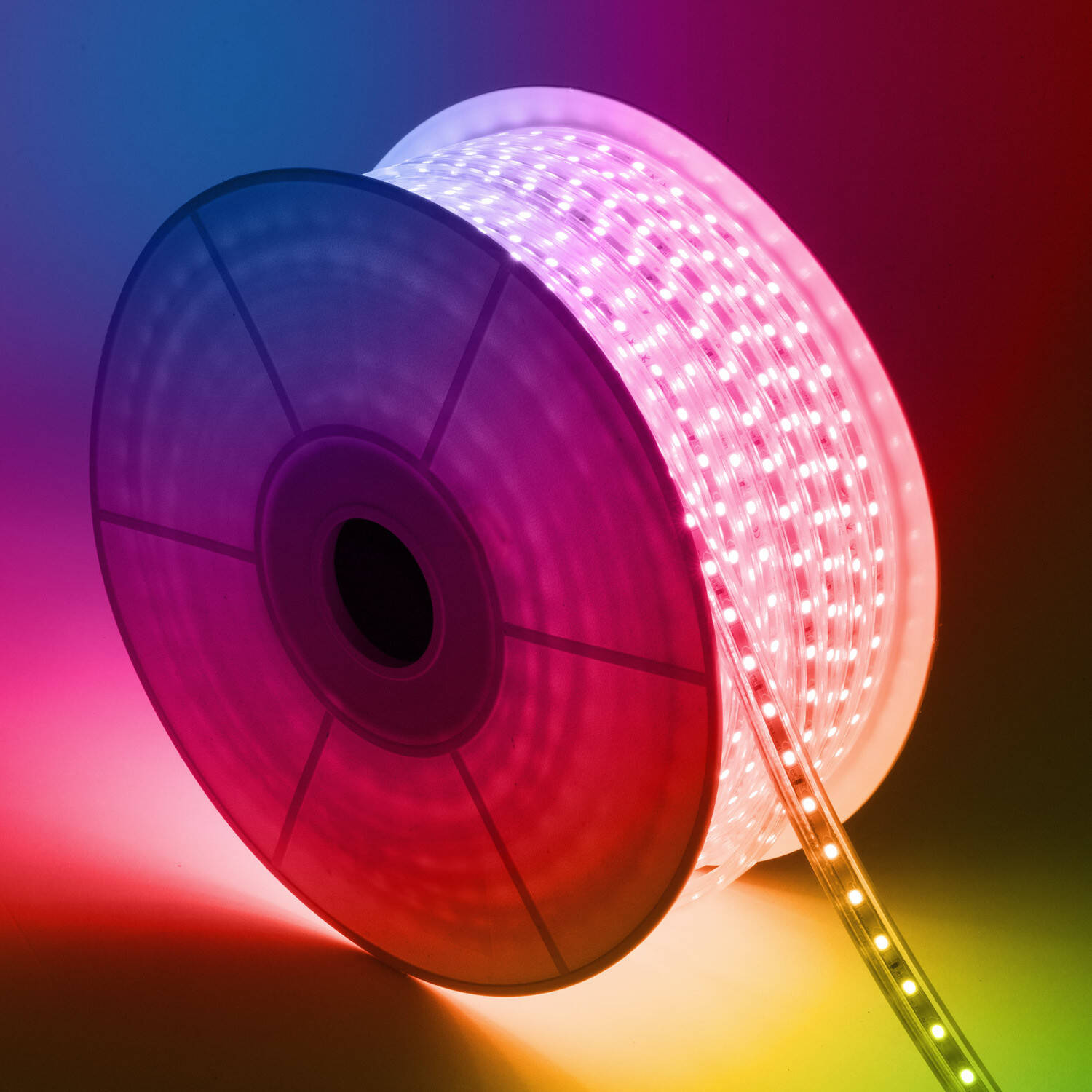 Bobine LED Dimmable 220V AC 60LED/m RGB IP65 Largeur 14mm au mètre