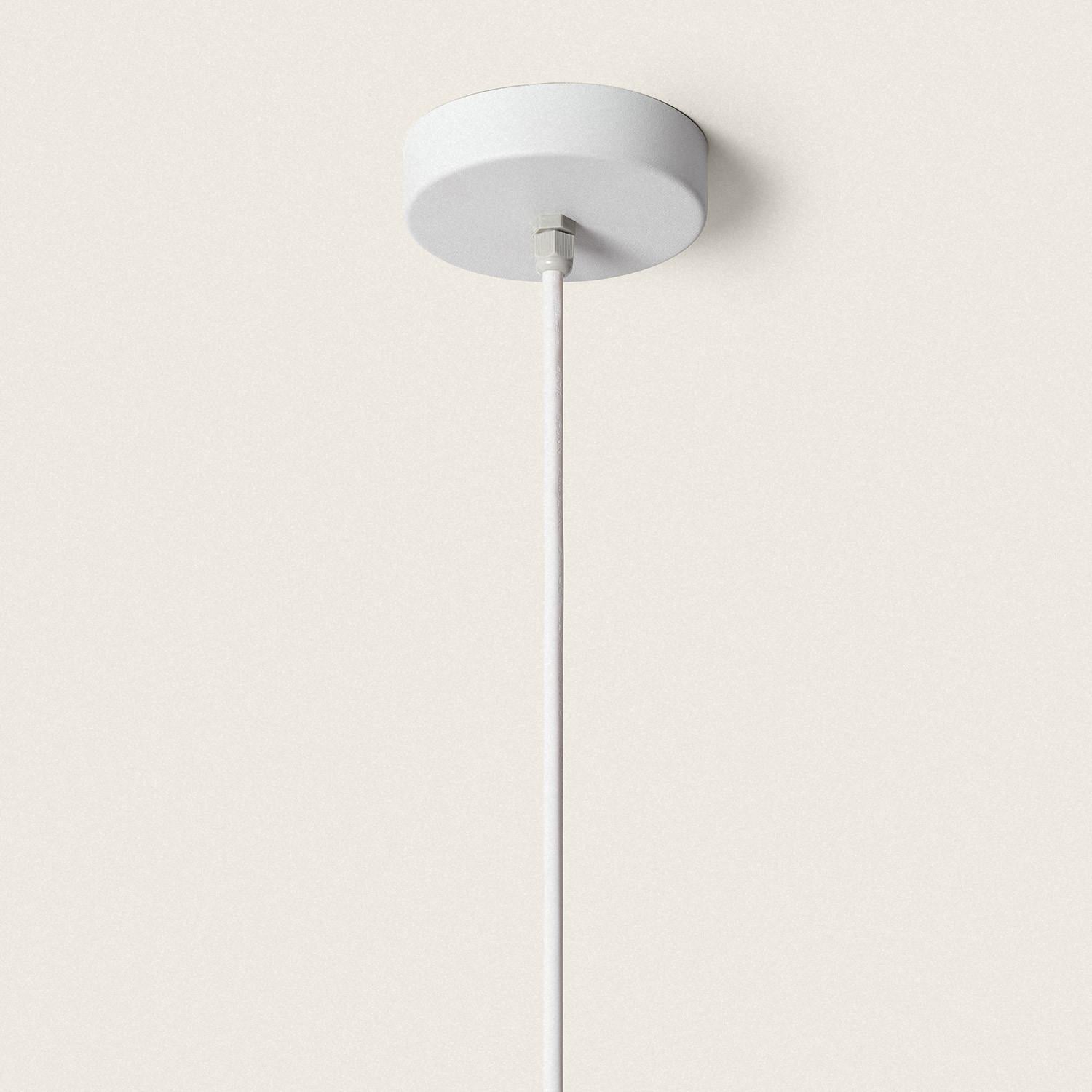 Support à douille pour suspension Extérieur avec cable PVC blanc