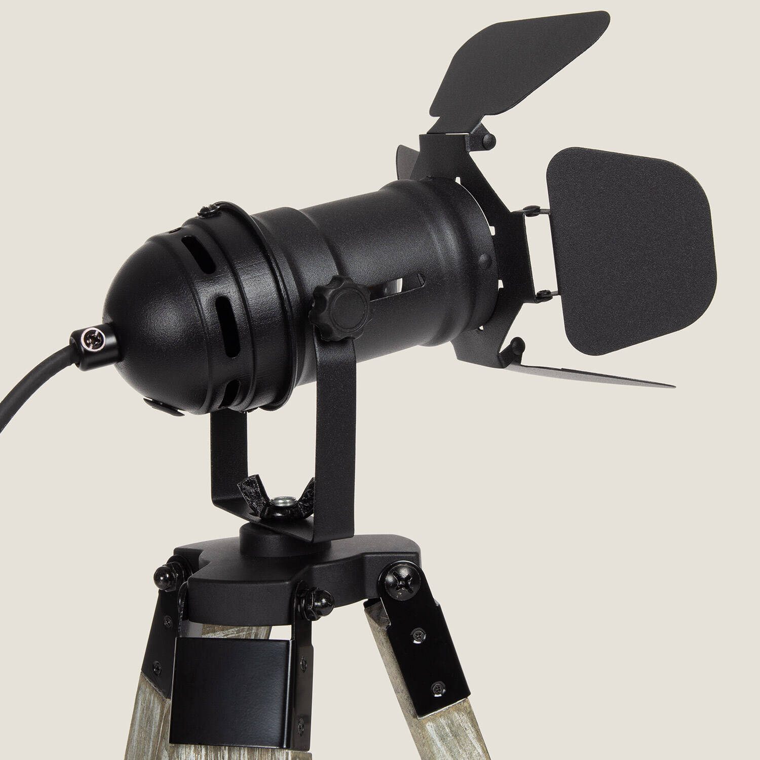 Lampe à Poser Métal et Bois Cinema Kurangna