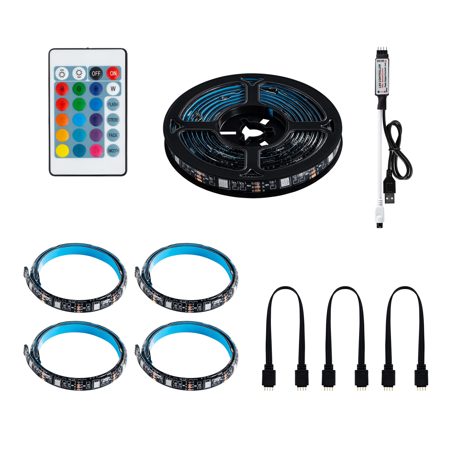 TV STRIP LED 30LED/M RGB 5VDC USB R2662