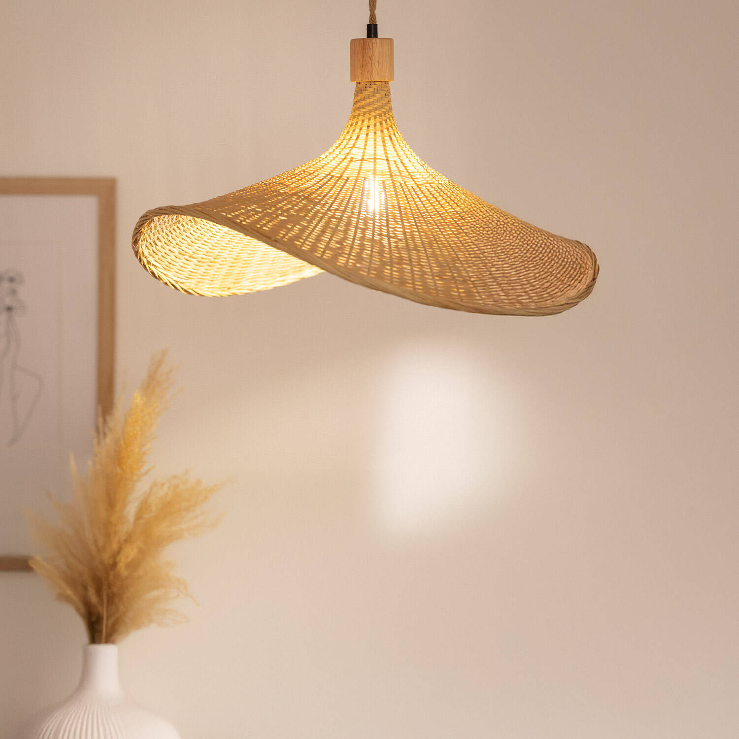 Suspension Bambou Kathu Sienet ILUZZIA R519-W09