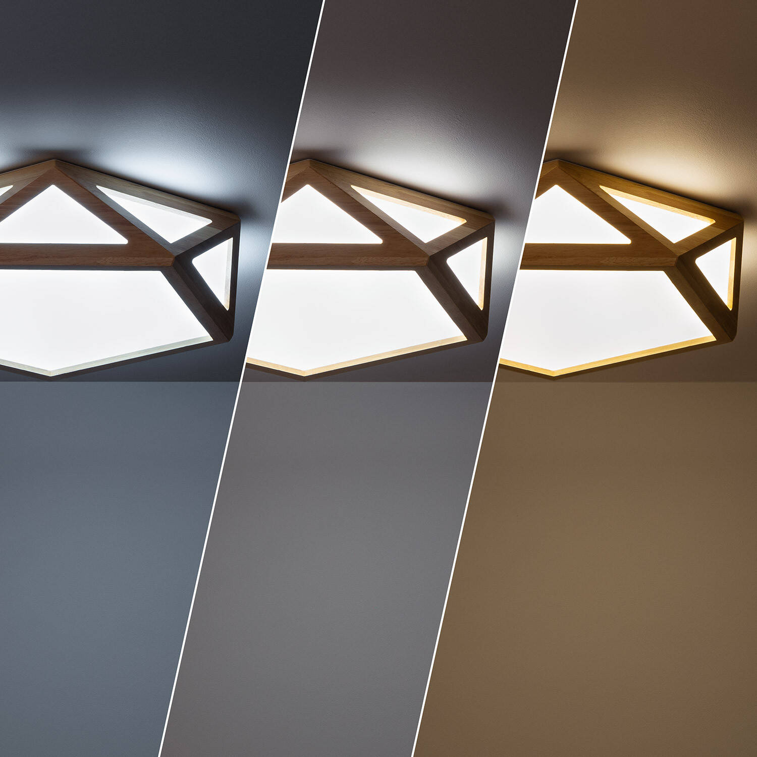 Plafonnier LED Bois CCT Sélectionnable Altigen 20W R2367-W40