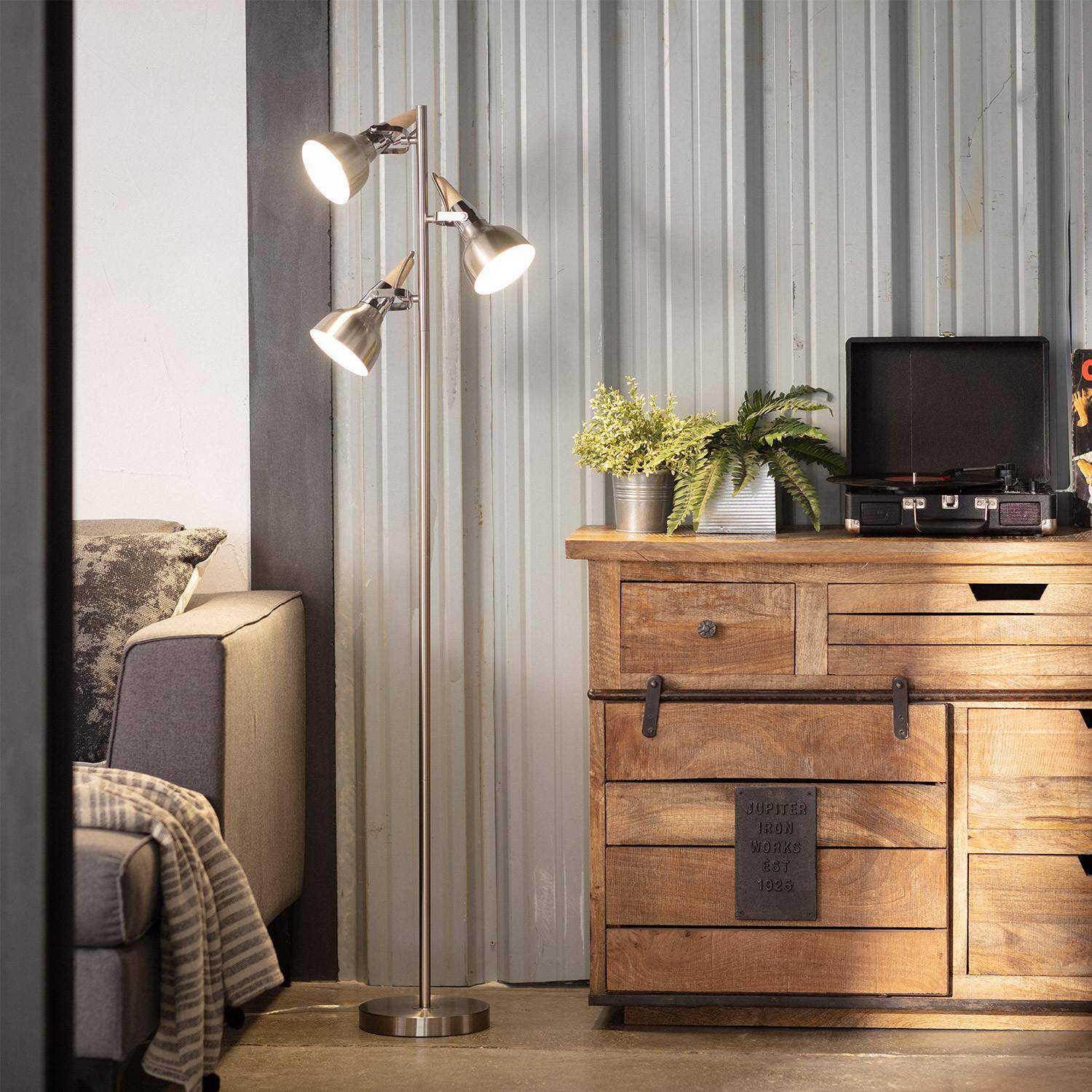 Lampadaire Valenta Argent