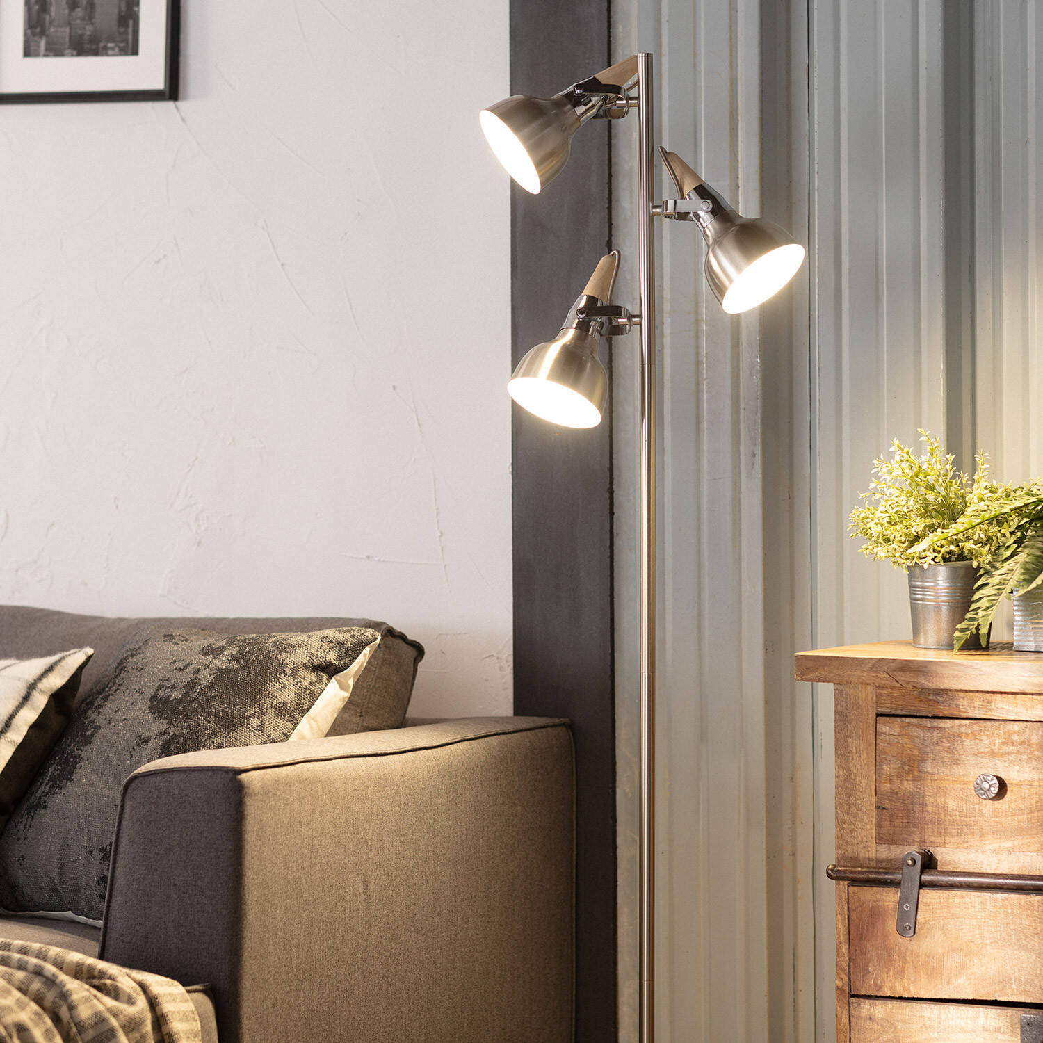 Lampadaire Valenta Argent