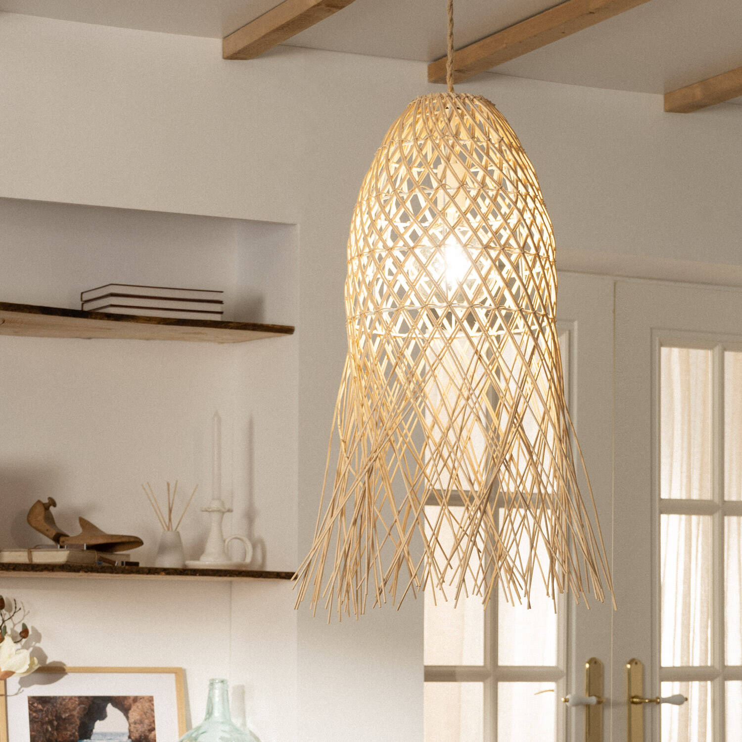Suspension Osier Fuyang ILUZZIA Couleur Naturel - R2108-W38