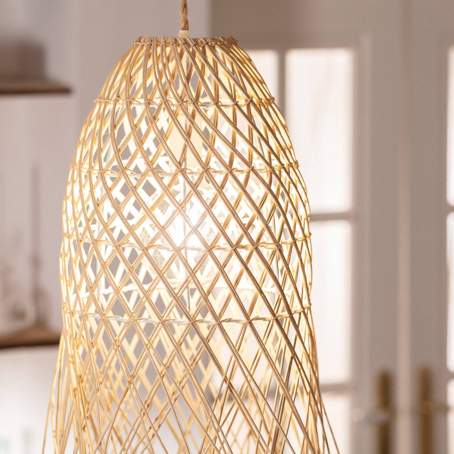 Suspension Osier Fuyang ILUZZIA Couleur Naturel - R2108-W38