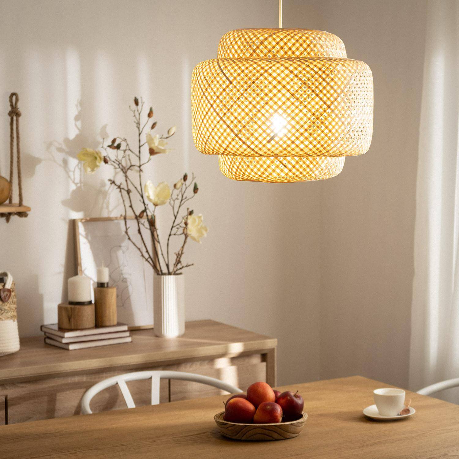 Suspension Bambou Nagua ILUZZIA Couleur Naturelle R2369-W40