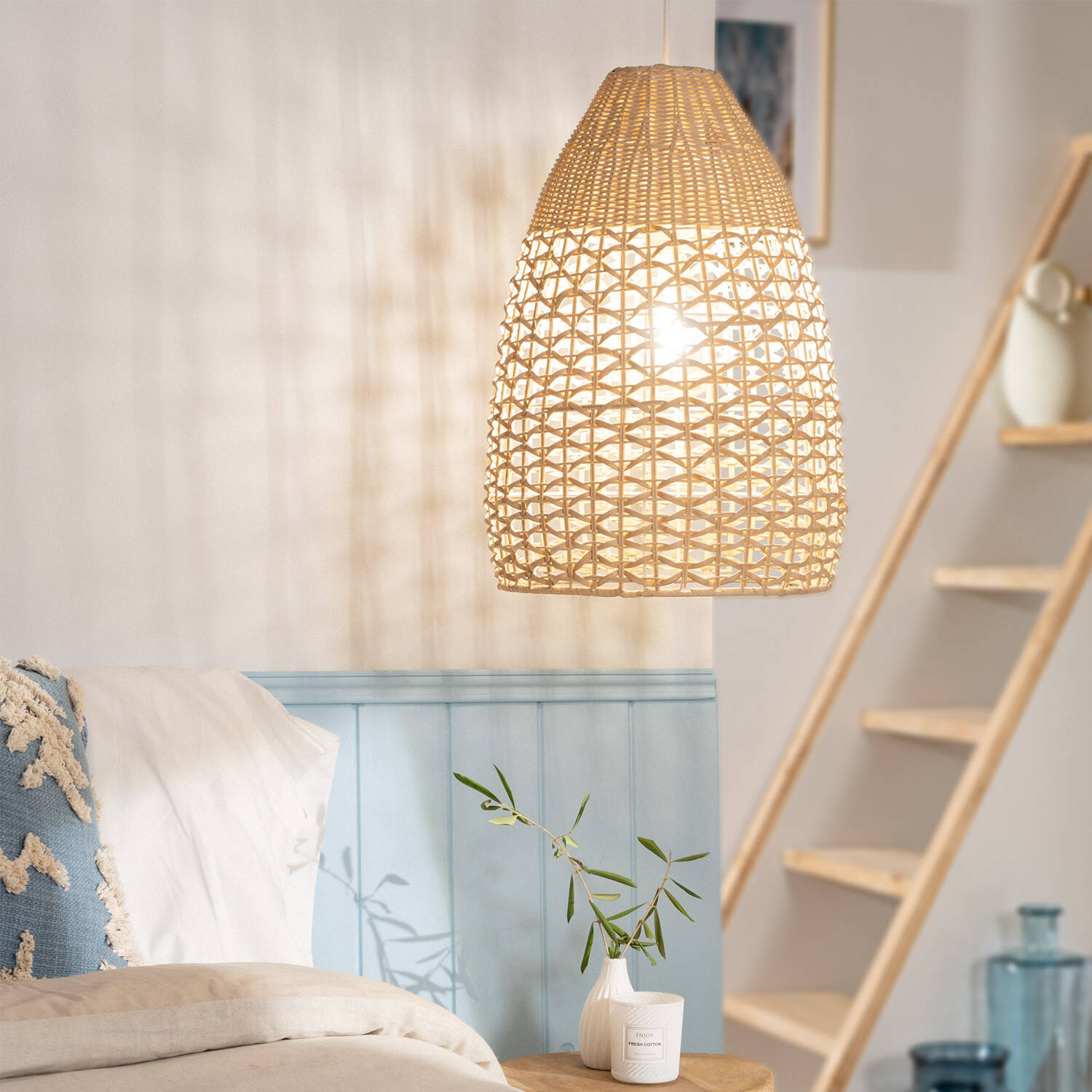 Suspension Rotin Jinan ILUZZIA Couleur Naturelle R857-W1S