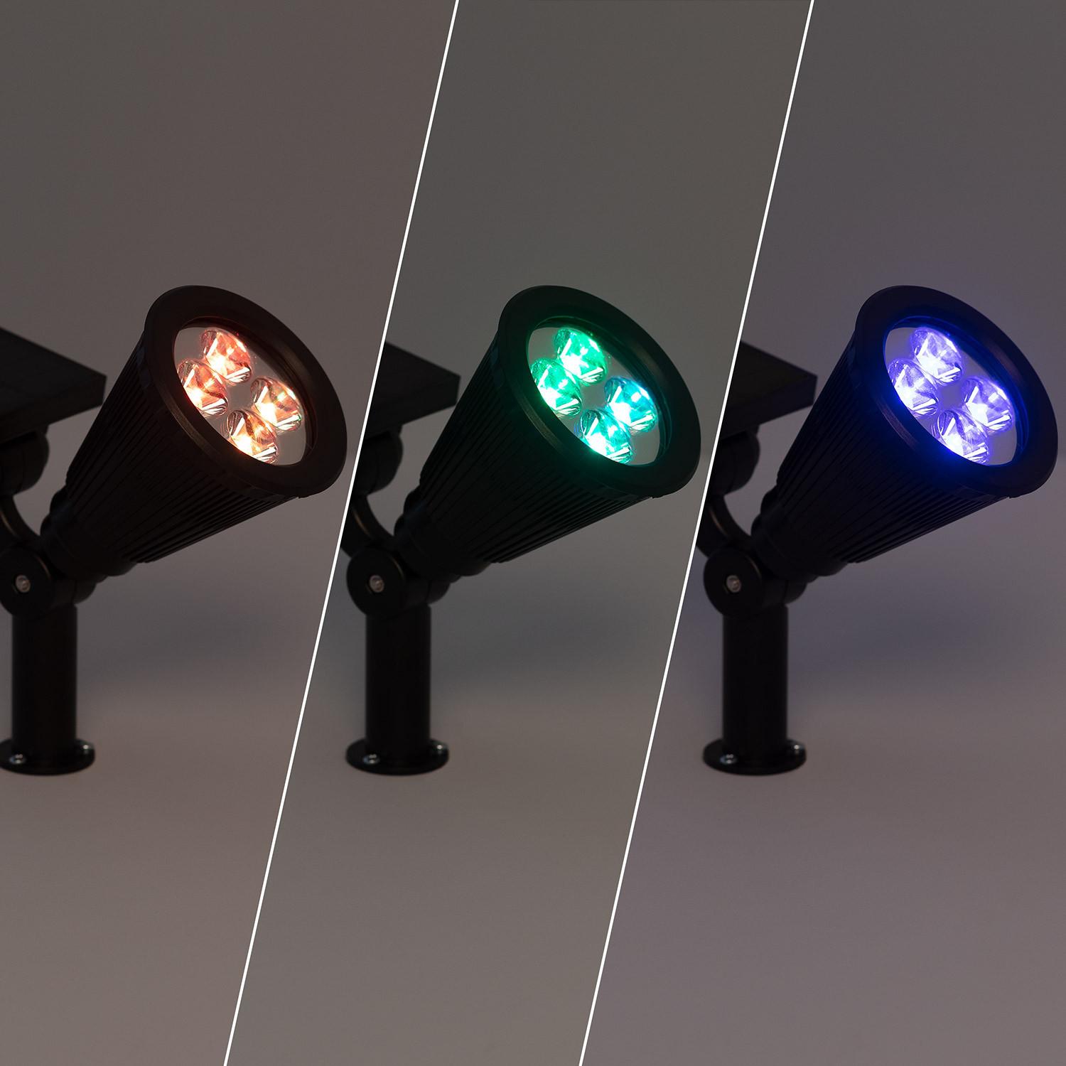 Balise LED Solaire Extérieur RGBW sur piquet Bluetooth