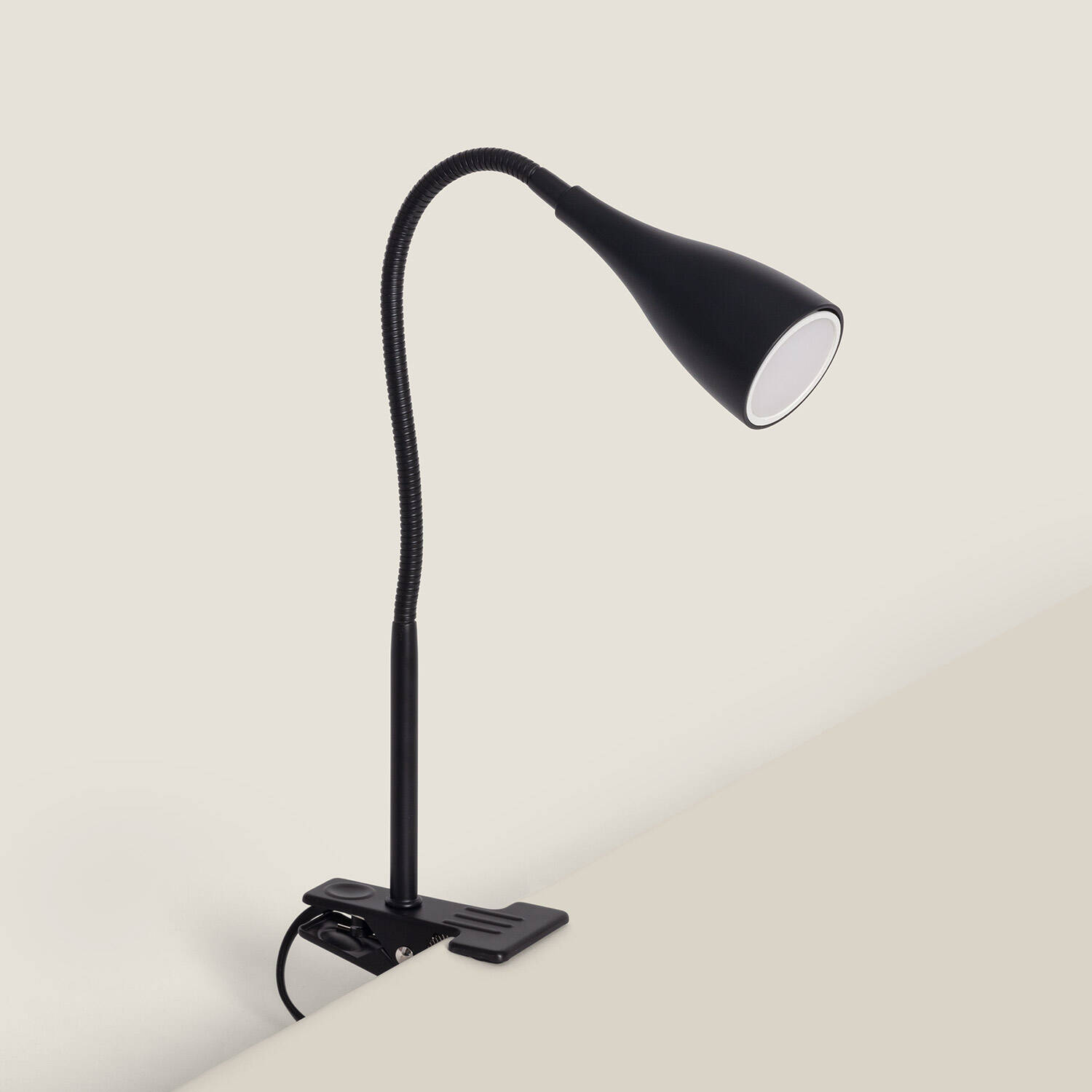 Lampe de Bureau Flex Métal Dandy avec pince couleur Noire