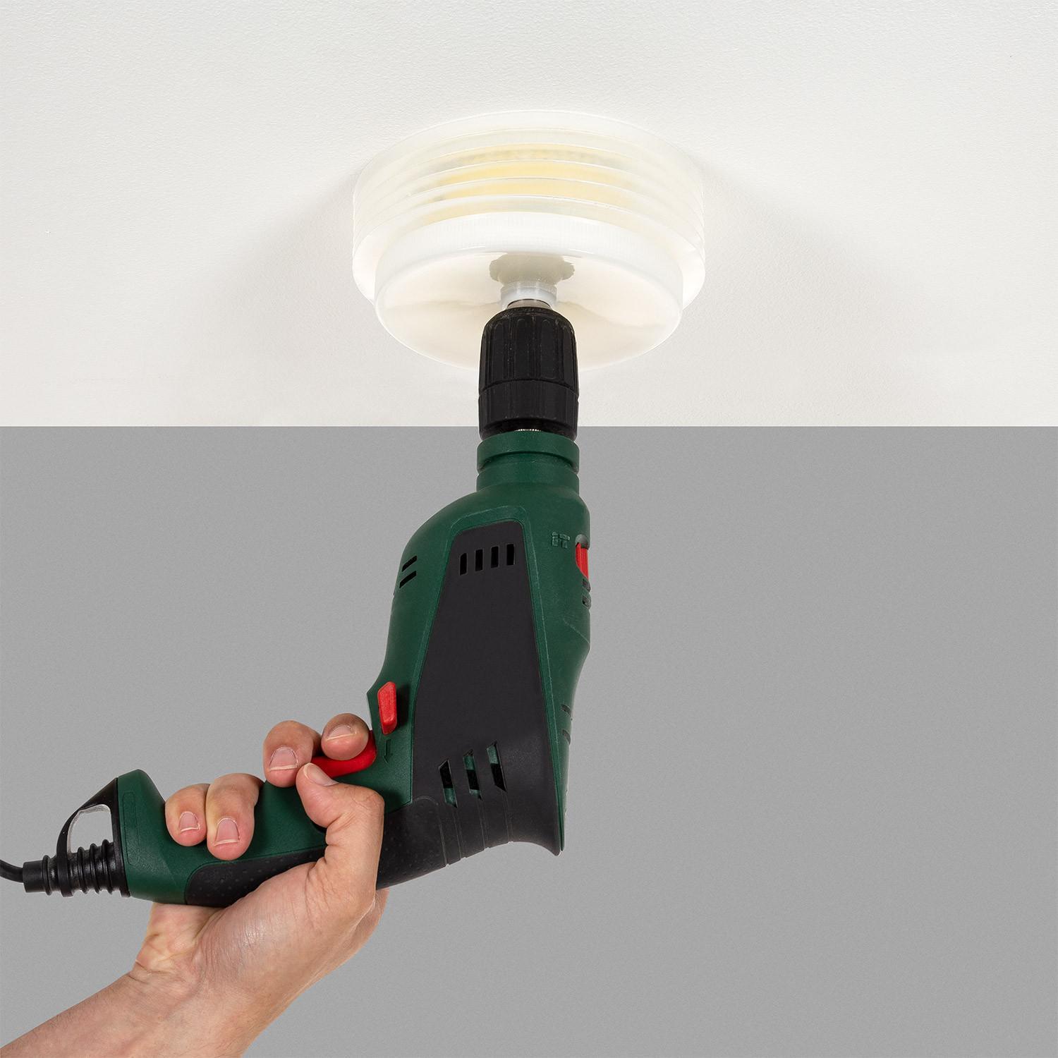 Couronne Perforante pour downlight avec ramasse poussière
