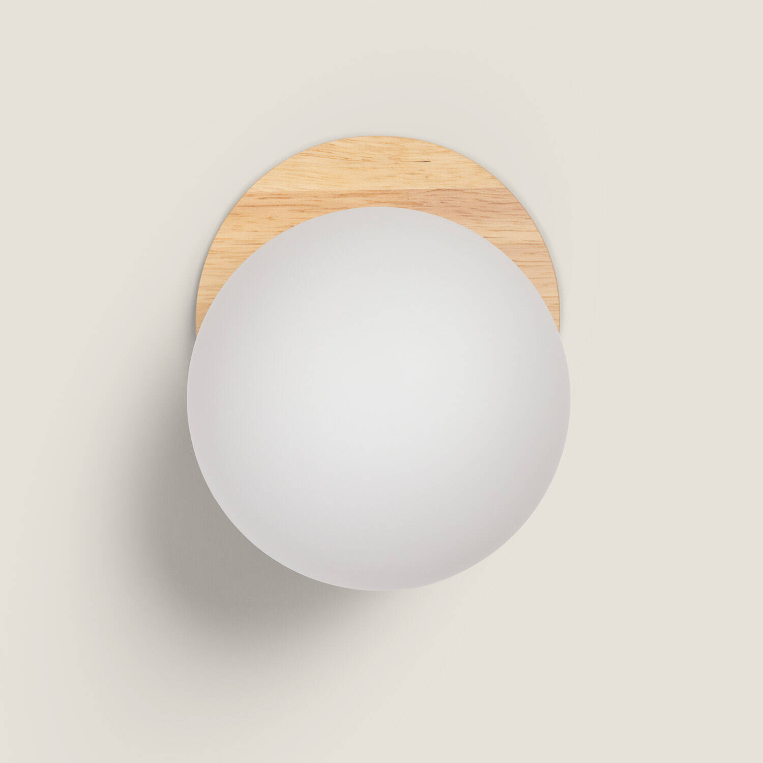 Applique murale Bois et Verre Gold Orbit - Couleur Naturel
