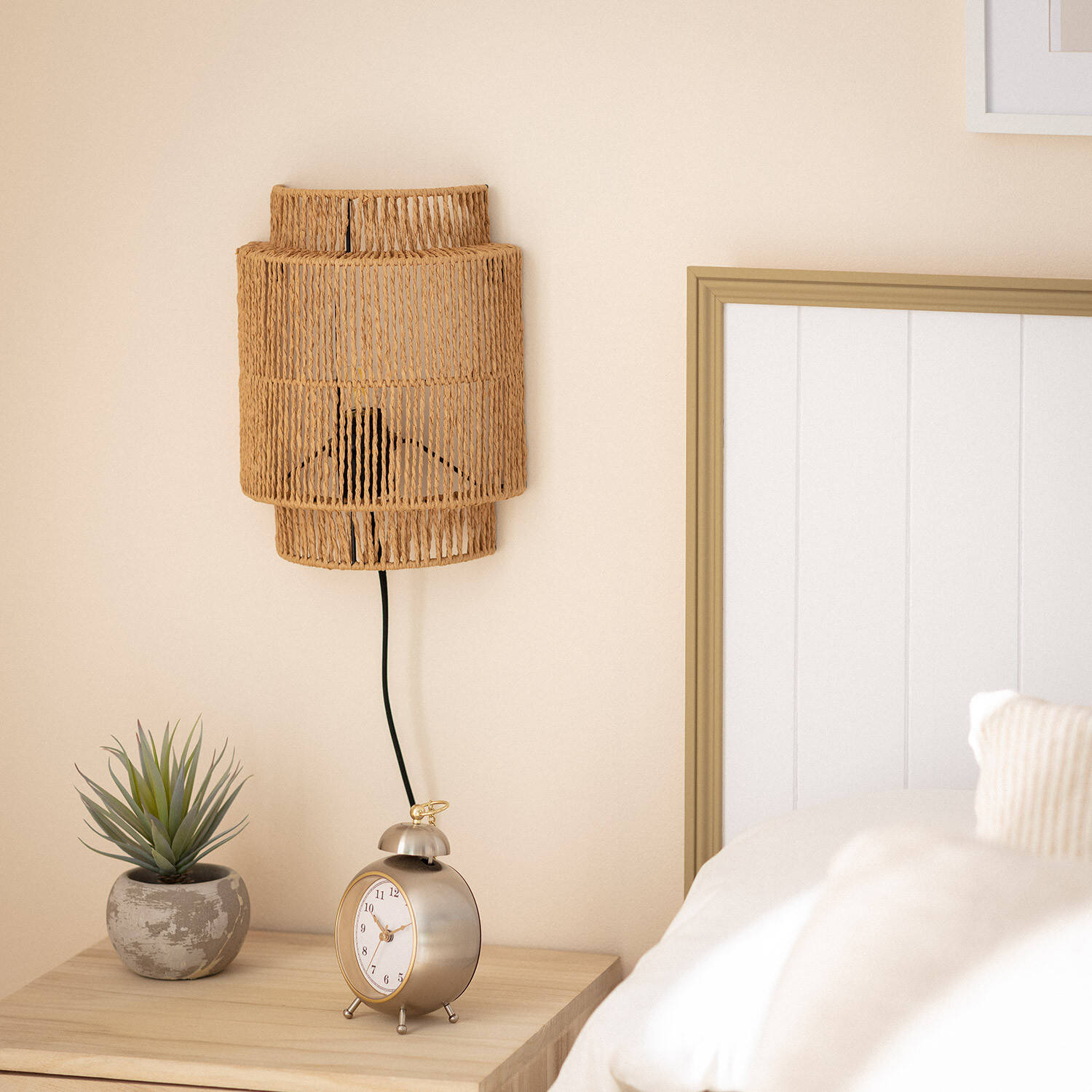 Applique Murale Rotin Kirito ILUZZIA Couleur Naturelle R2154-W26