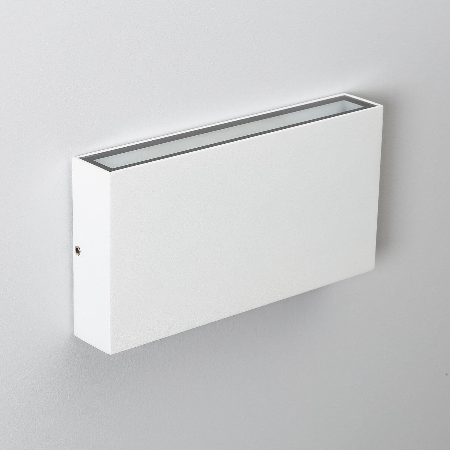 Applique Murale LED Extérieure Kaira 10W 4000K Éclairage Double Face Rectangulaire Blanche