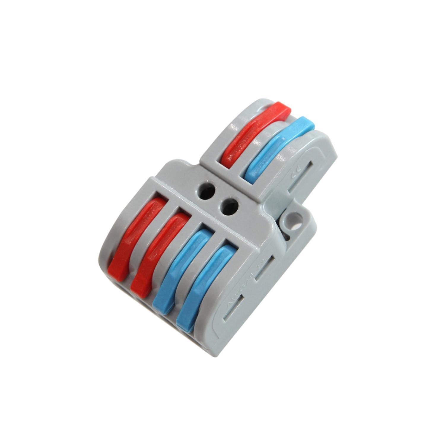 Connecteur Rapide 4 Entrées et 2 Sorties SPL-42 pour Câble Électrique de 0.08-4mm²