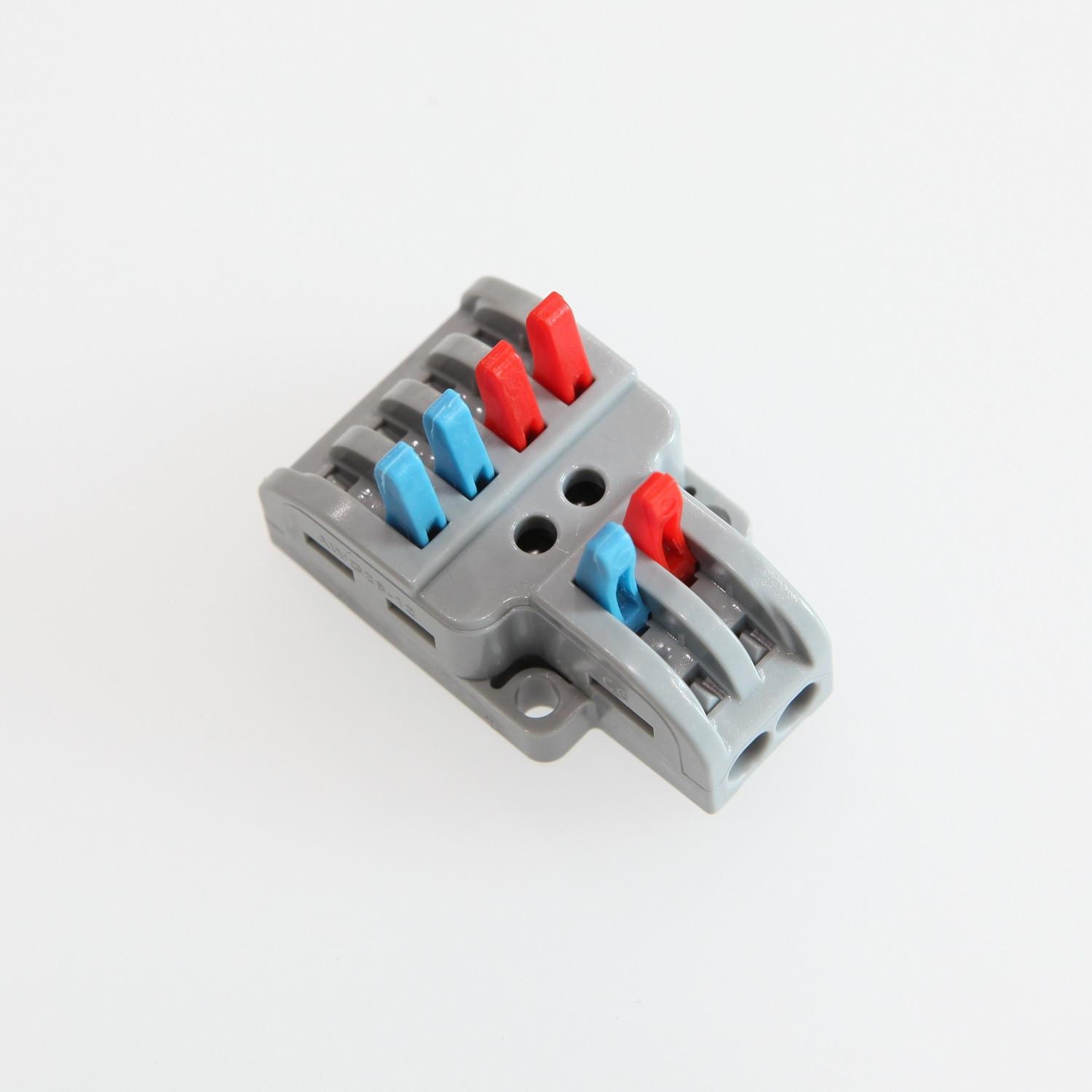 Connecteur Rapide 4 Entrées et 2 Sorties SPL-42 pour Câble Électrique de 0.08-4mm²