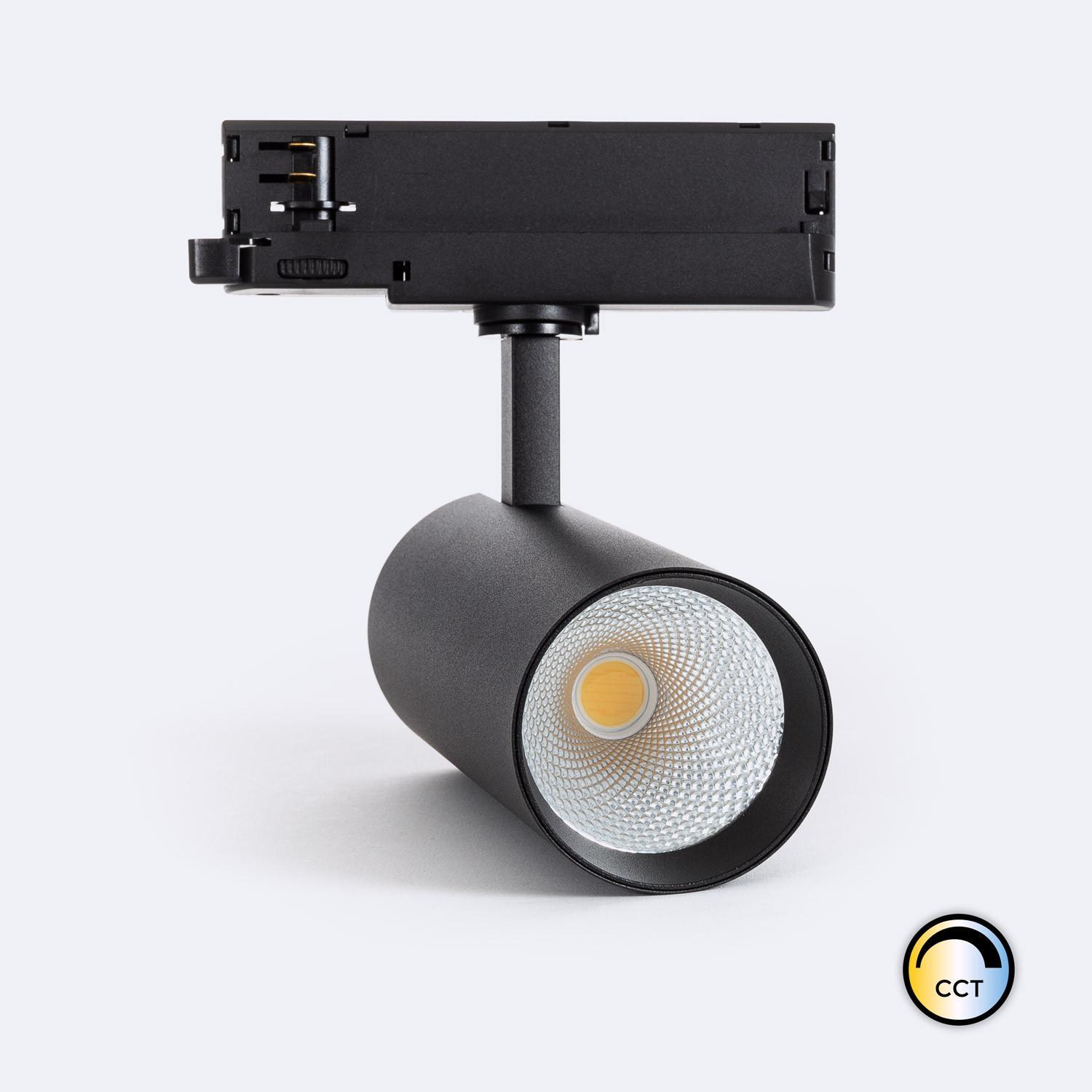 Spot LED Carlo 30W pour Rail Triphasé CCT Sélectionnable No Flicker Noir - Température de Couleur : Sélectionnable (4000K-5000K-6000K) R2752-W41