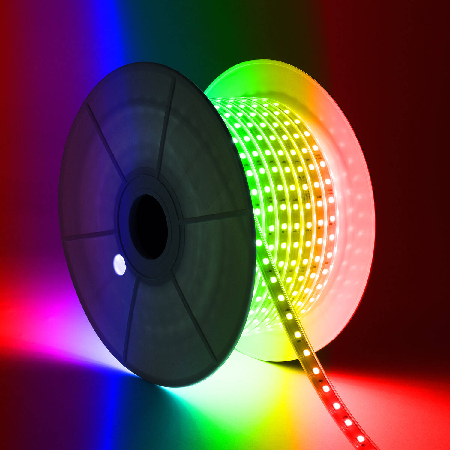 Bobine de Ruban Led RGB 220V SMD5050 50M 60LED/M IP65 15MM