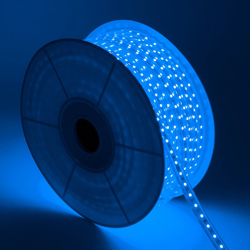 Bobine LED 220V AC Dimmable 60 LED/m Bleu (50 Mètres) IP65 Largeur 14mm au mètre