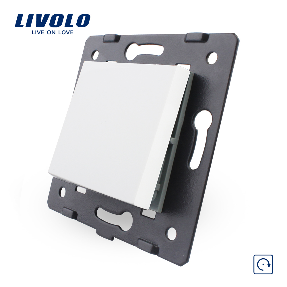LIVOLO Mécanisme interrupteur à impulsion à bascule ou bouton poussoir blanc