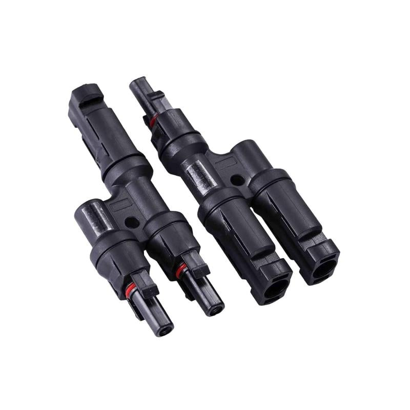 Connecteur MultiContact noir MC4 2/1 IP68 pour câble de 4-6mm²