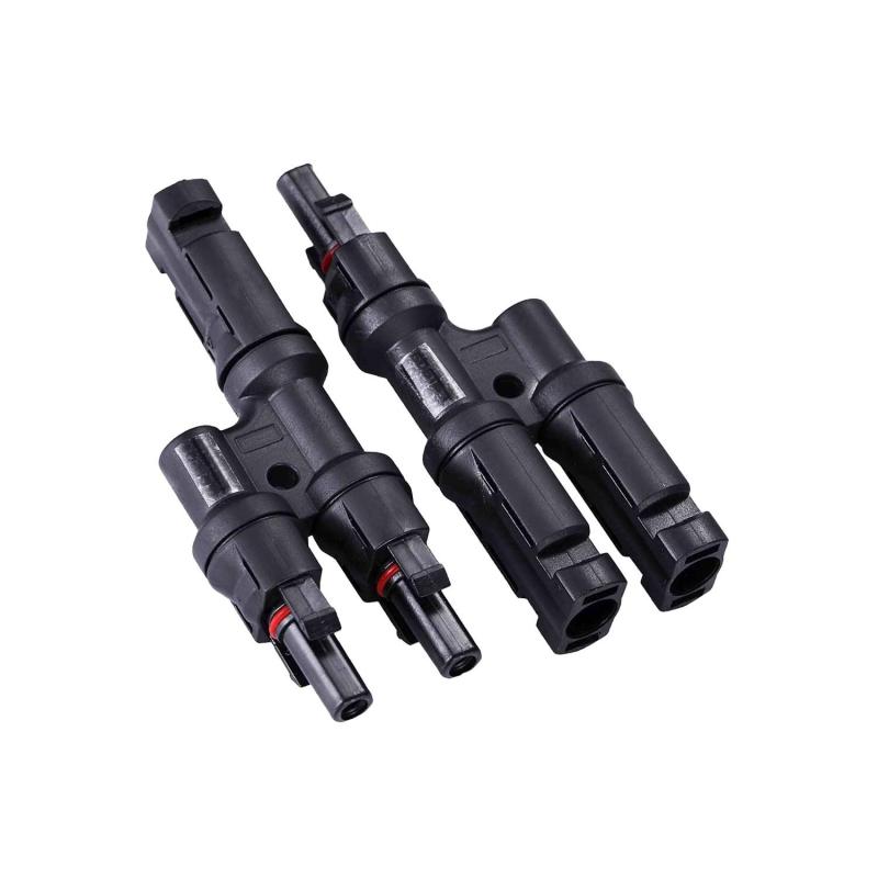 Connecteur Mâle MultiContact noir MC4 2/1 IP68 pour câble de 4-6mm²