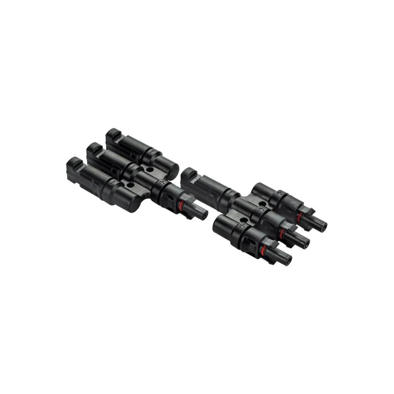 Connecteur MultiContact noir MC4 3/1 IP68 pour câble de 4-6mm²