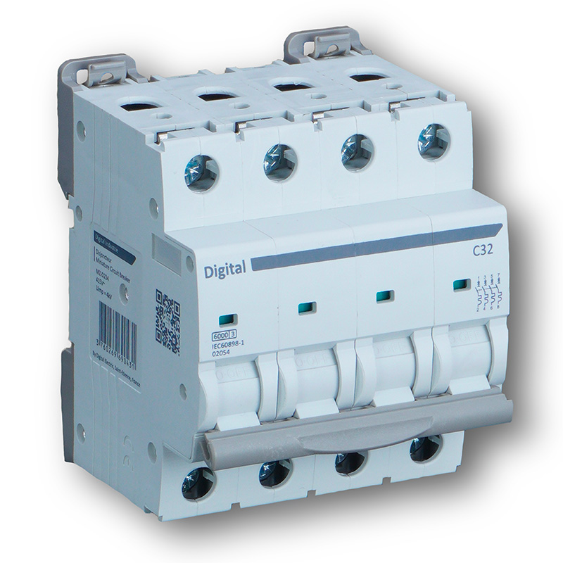 Digital Electric Disjoncteur 4X10 A C6 kA
