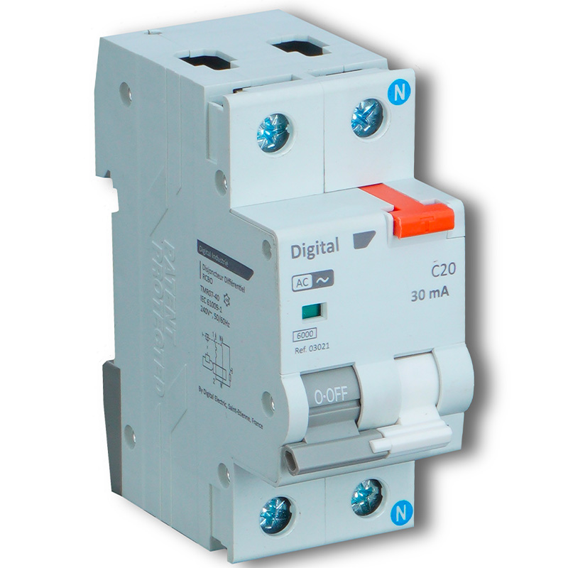 Digital Electric Disjoncteur Différentiel 32A/300mA Type AC 6kA