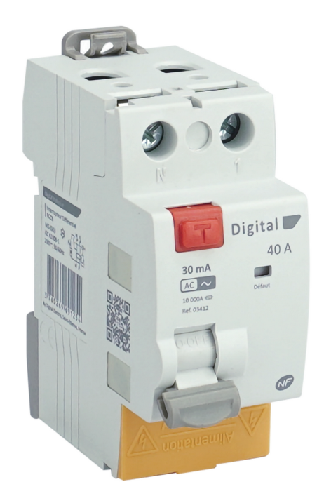 Digital Electric Interrupteur Différentiel 2x40A /30mA Type AC