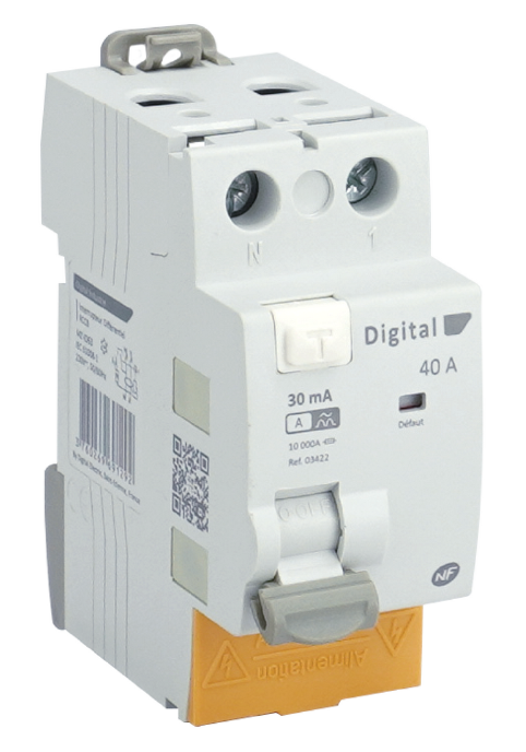 Digital Electric Interrupteur Différentiel 2x40A /30mA Type A