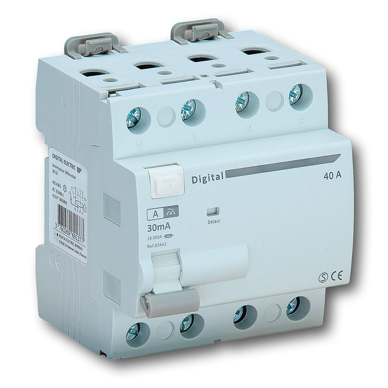 Digital Electric Interrupteur Différentiel 4x40A /30mA Type A