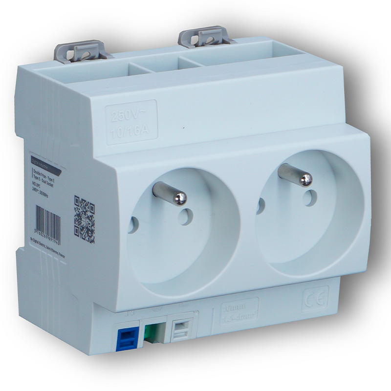 Digital Electric Double prise modulaire 2P+T 16A