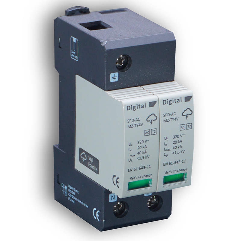 Digital Electric Parafoudre AC 2P/Imax 40kA/Type II