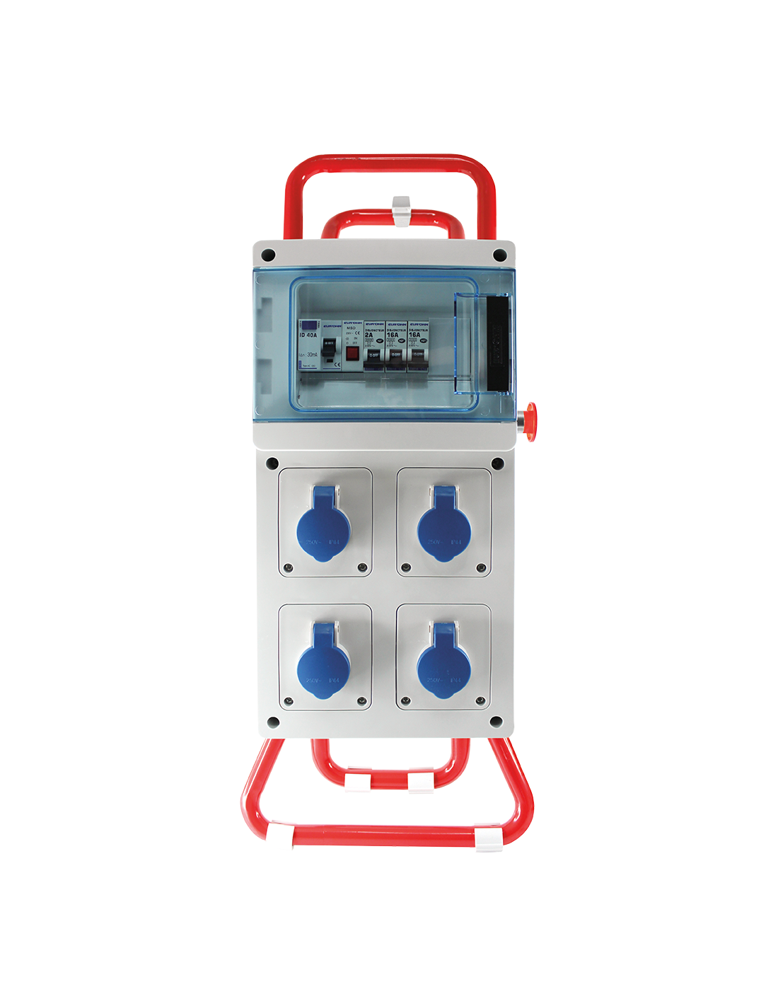 Eur'ohm Coffret de chantier équipé 4PC+support