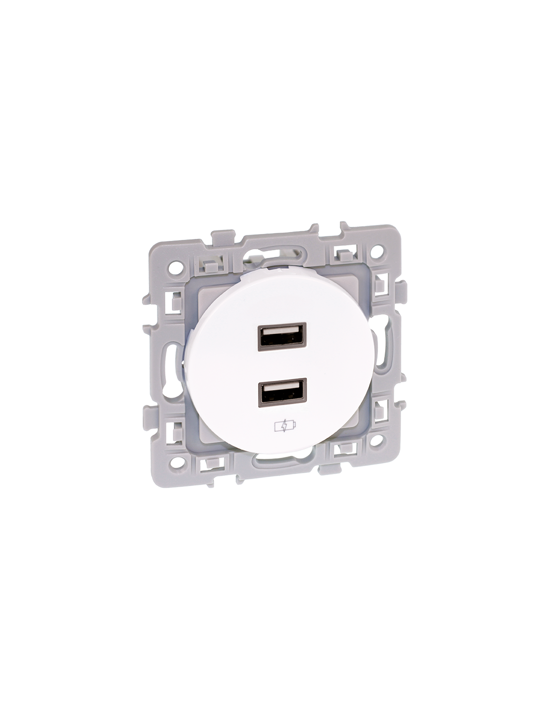 EUR'OHM SQUARE CHARGEUR DOUBLE USB 5V