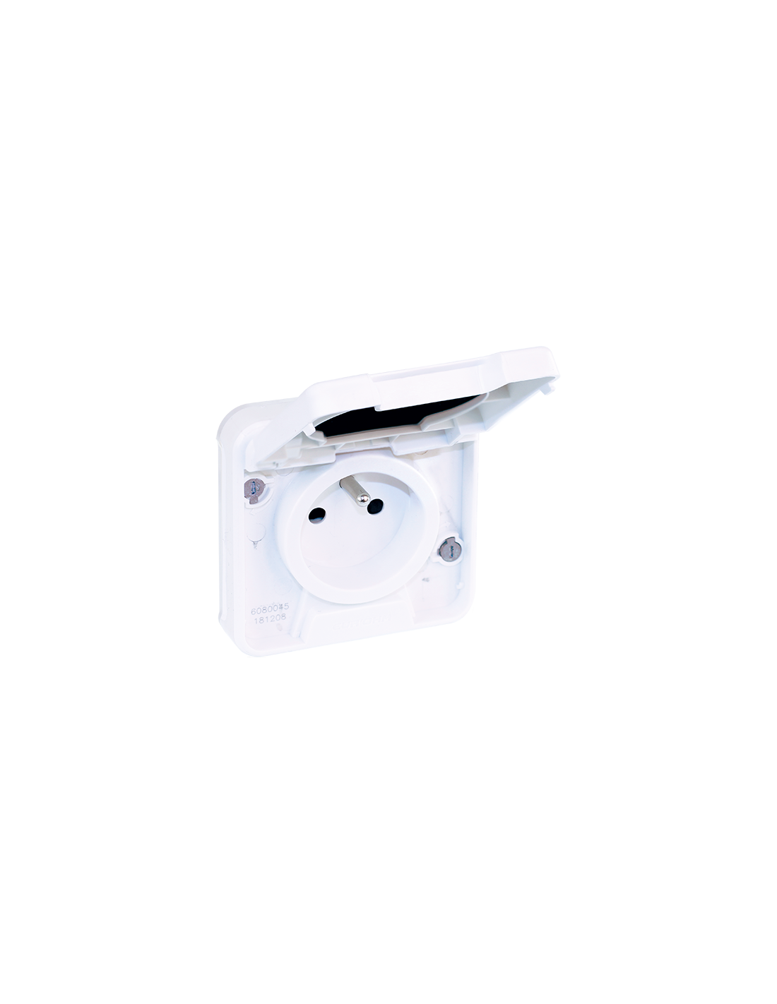 EUR'OHM OXXO PC 2P+T BLANC ENCASTRE IP55