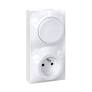 EUR'OHM DUNE Prise 2P+T + VV Blanc Saillie