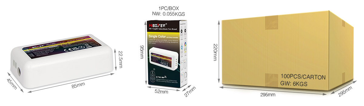 Récepteur Monocouleur 10A Milight Miboxer 2.4GHZ