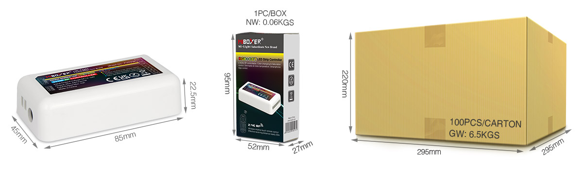 Miboxer RGBW+CCT Led Strip Controller 2,4GHZ DC12V/24V