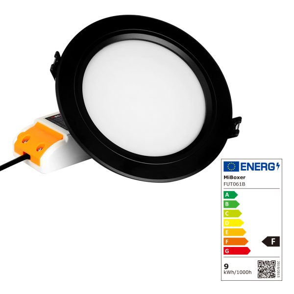 9W RGB+CCT Waterproof LED Downlight Black- Mi-Light - Miboxer