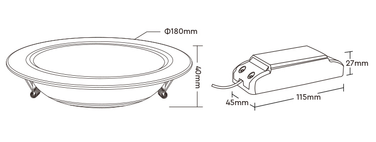 Plafonnier LED rond 12W RGB/CCT Noir pilotable - Mi-Light - Miboxer