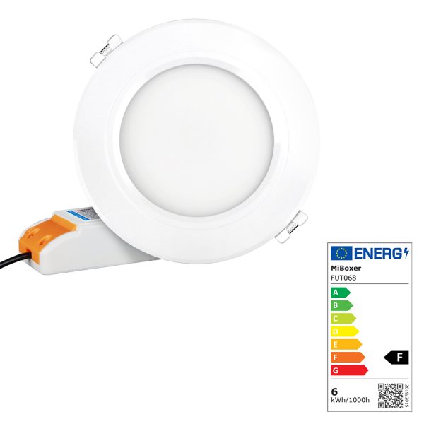 Plafonnier LED rond 6W RGB/CCT pilotable Noir - Mi-Light - Miboxer