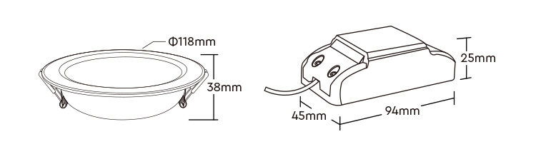 Plafonnier LED rond 6W RGB/CCT pilotable Noir - Mi-Light - Miboxer