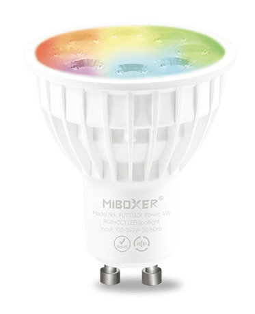 LED GU10 RGB/CCT 4W pilotable Mi-Light - Miboxer -
