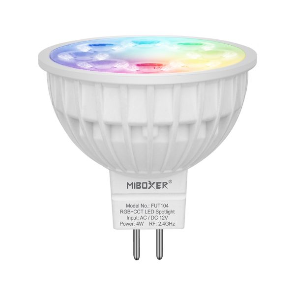 LED GU5.3 RGB/CCT 4W pilotable Mi-Light - Miboxer -