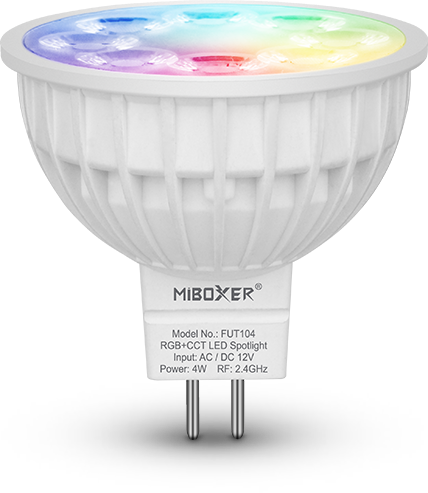LED GU5.3 RGB/CCT 4W pilotable Mi-Light - Miboxer -